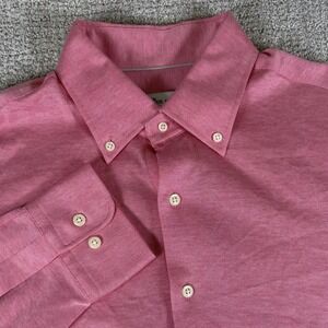 Peter Millar Men's Large Pink Long Sleeve Button Down Shirt
